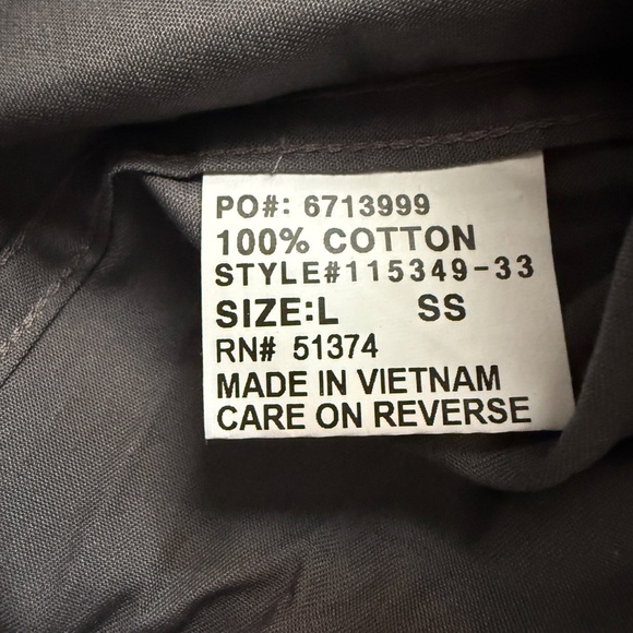 Cintas Workwear Schindler Patch Shirt Gray Relaxed - Picture 7 of 8